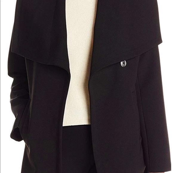 New Single Button Classic Lightweight Black Stylish Business Coat Size Large - Picture 4 of 8